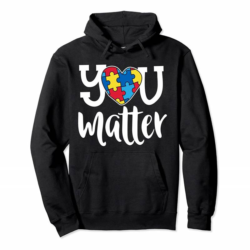 You Matter Autism Awareness Bullying Kindness Puzzle Piece Pullover Hoodie