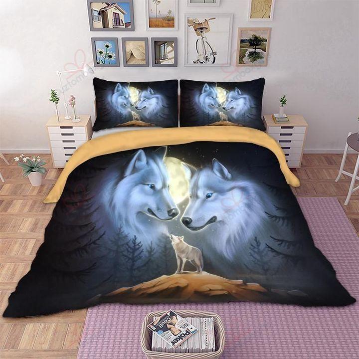 ViticStore™ Couple Wolf – 3D all over printed queen size bedding set, home decor, unique gift for couple, awesome gift idea