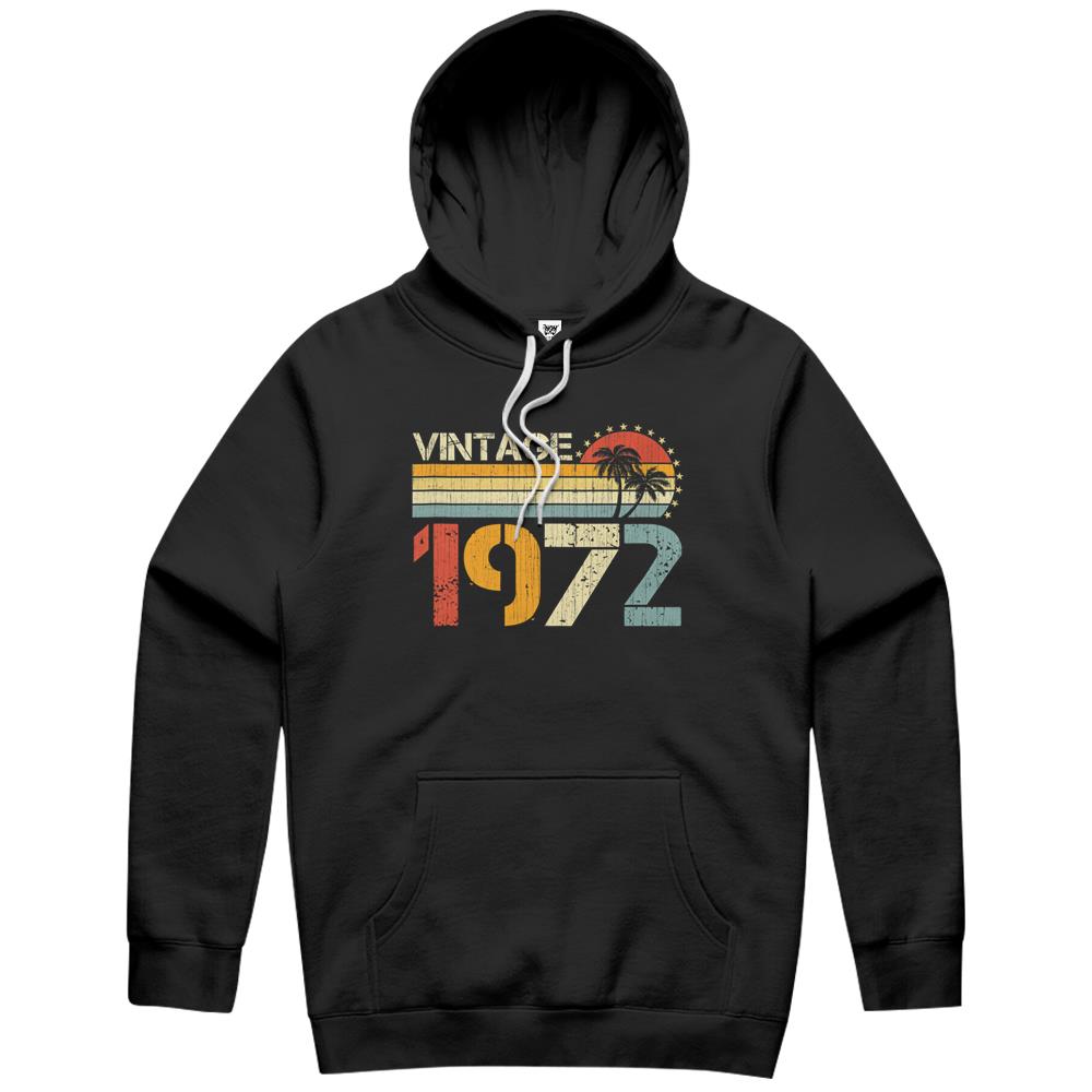 50Th Birthday Gift Vintage 1972 50 Year Old Retro Men Women Hoodie