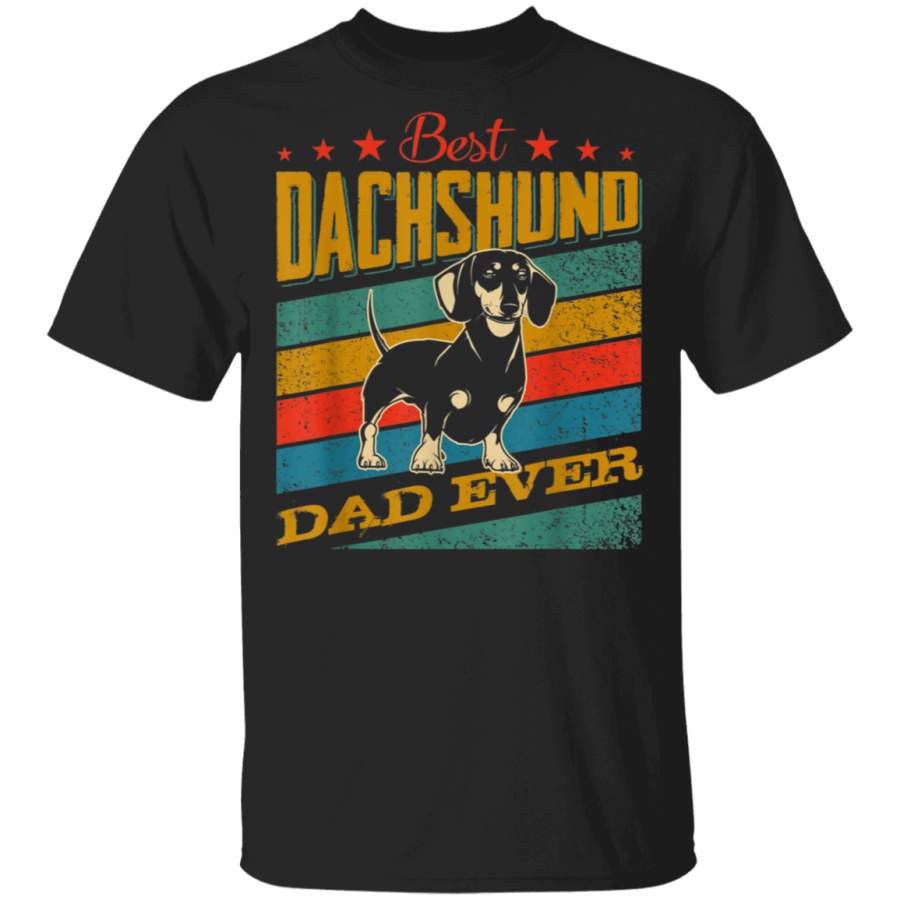 Vintage Best Dachshund Dad Ever Gift TShirt