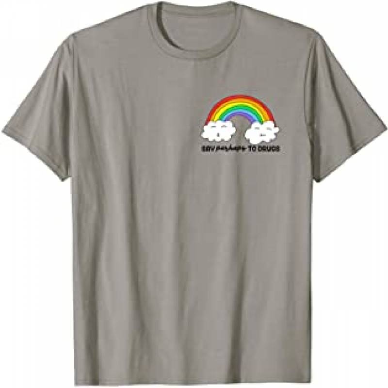 Say Perhaps To Drugs Rainbow Pocket Cannabis Marijuana T-Shirt