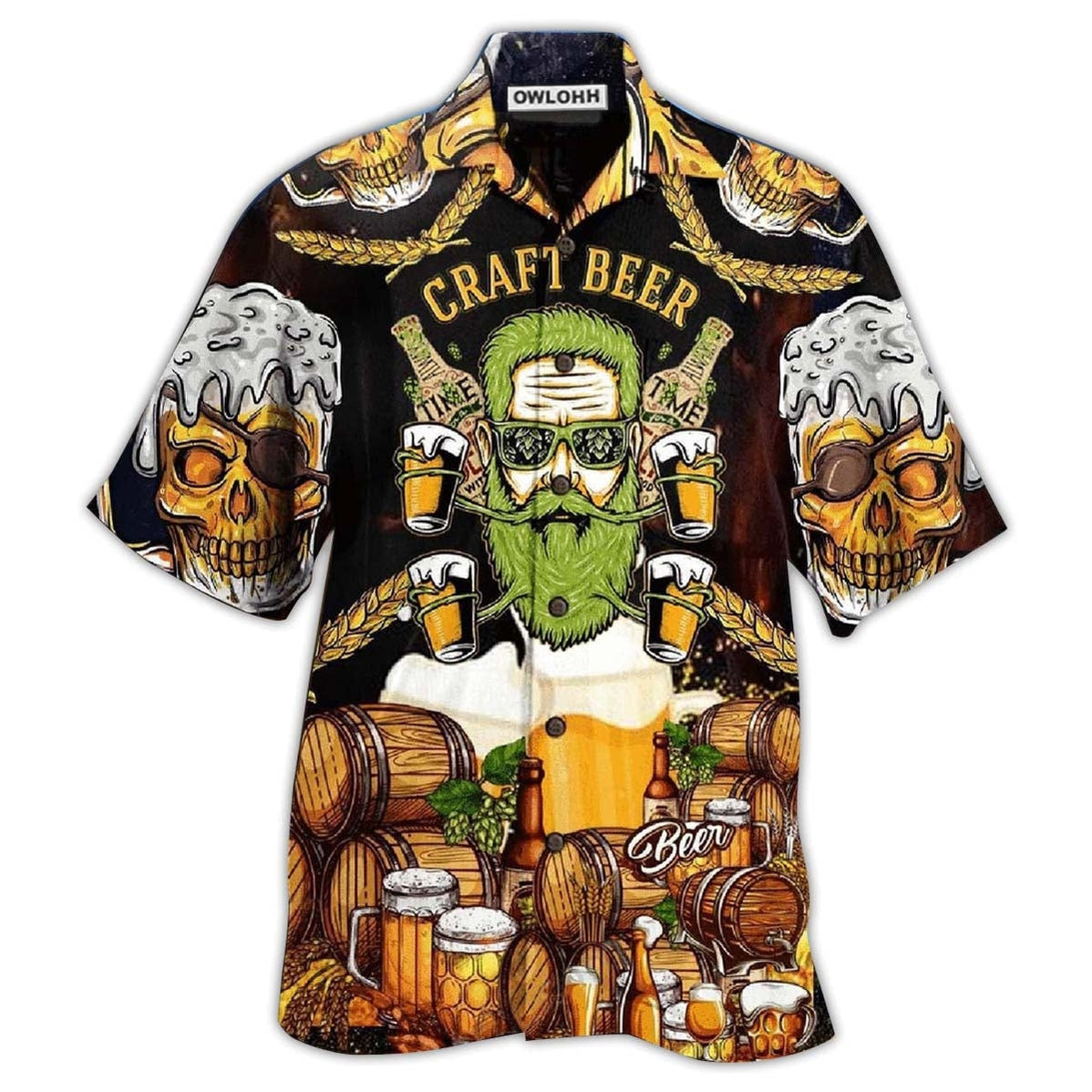 Beer Skull Craft Hawaii Shirt Ha48156