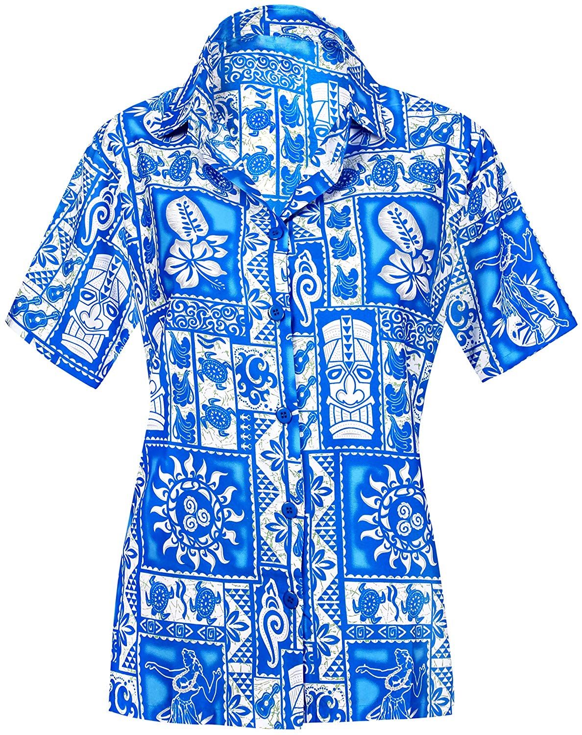 Collar Boho Blue High Quality Hawaii Shirt Ha85491