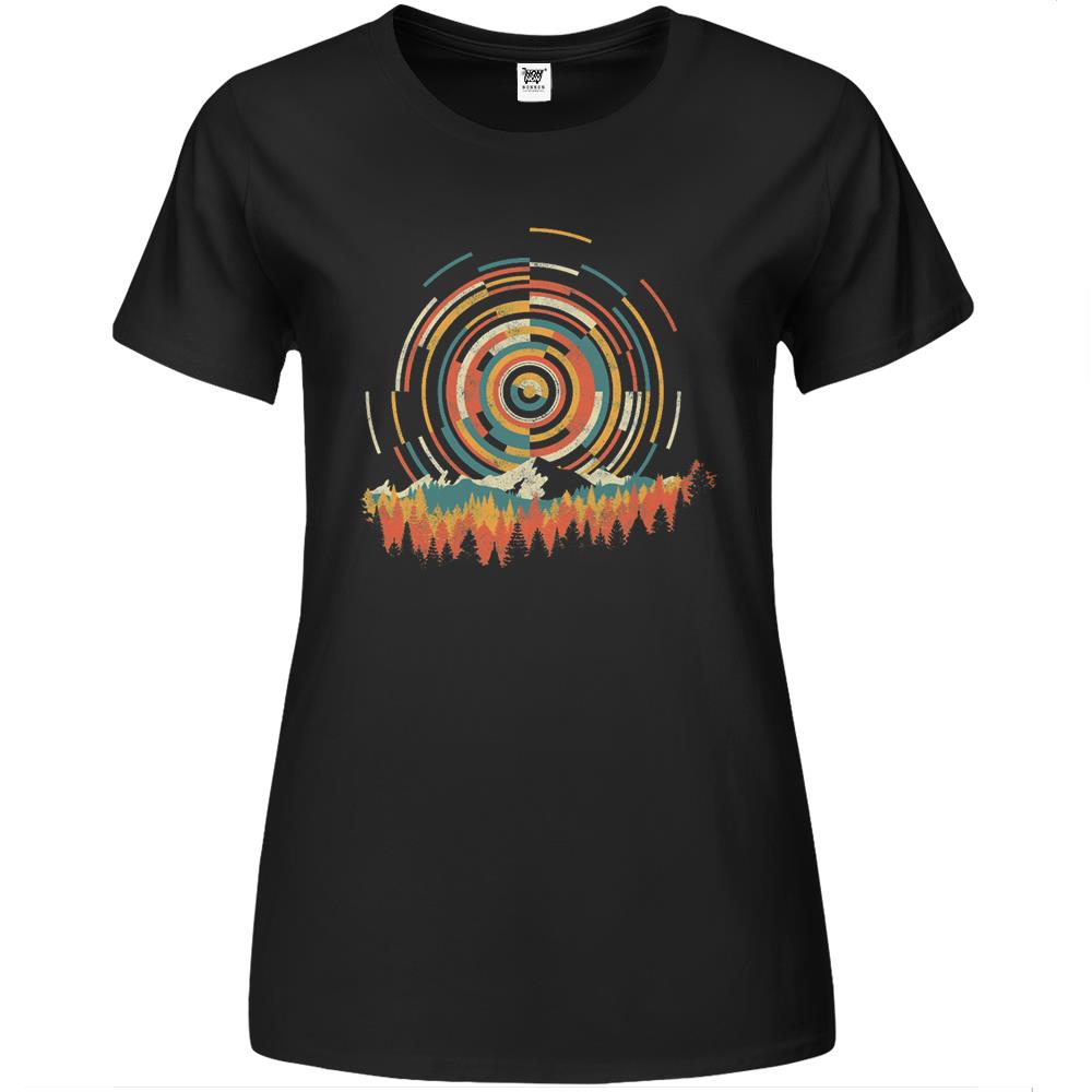 The Geometry Of Sunrise Premium Womens T Shirts