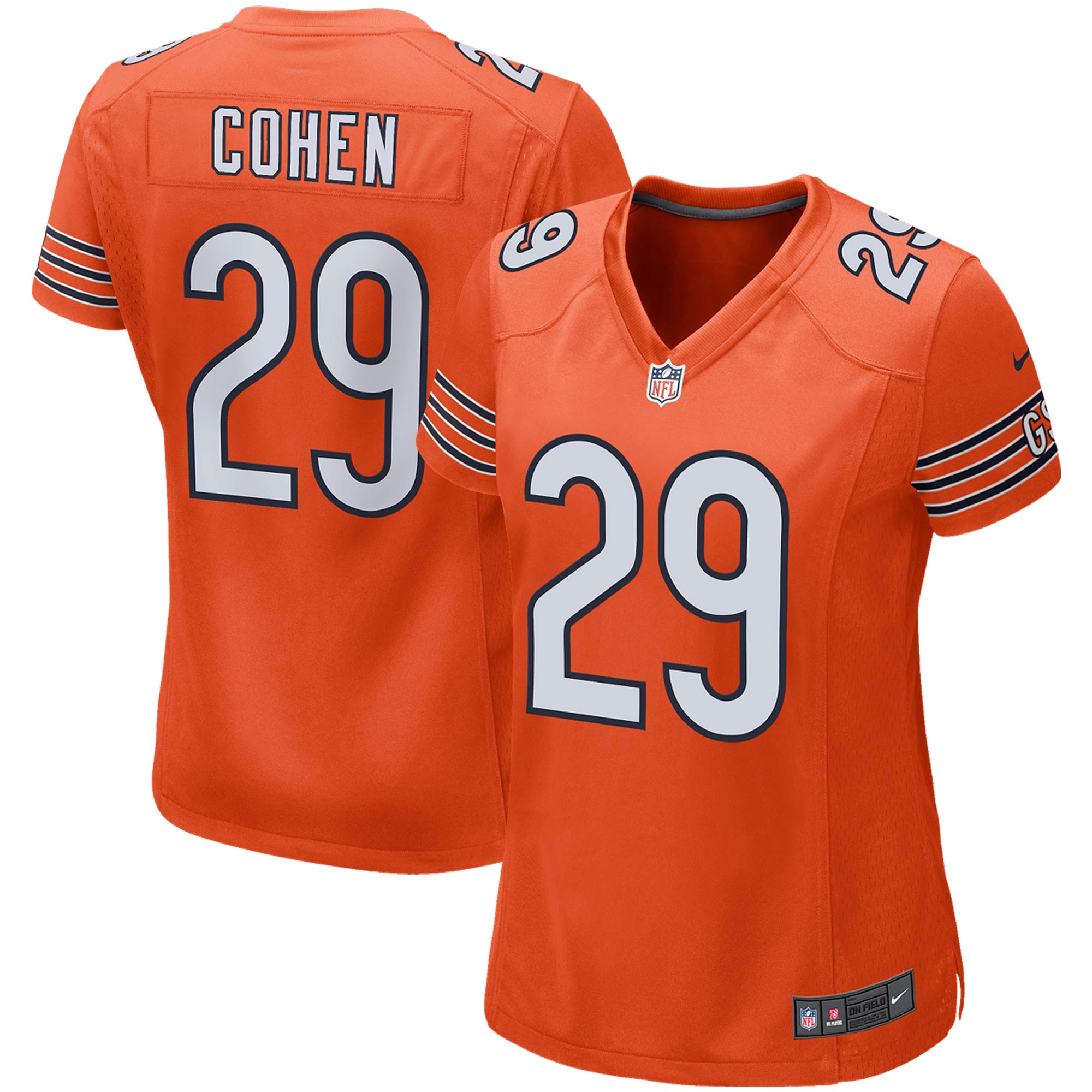 Women’s Chicago Bears Tarik Cohen Orange Game Jersey