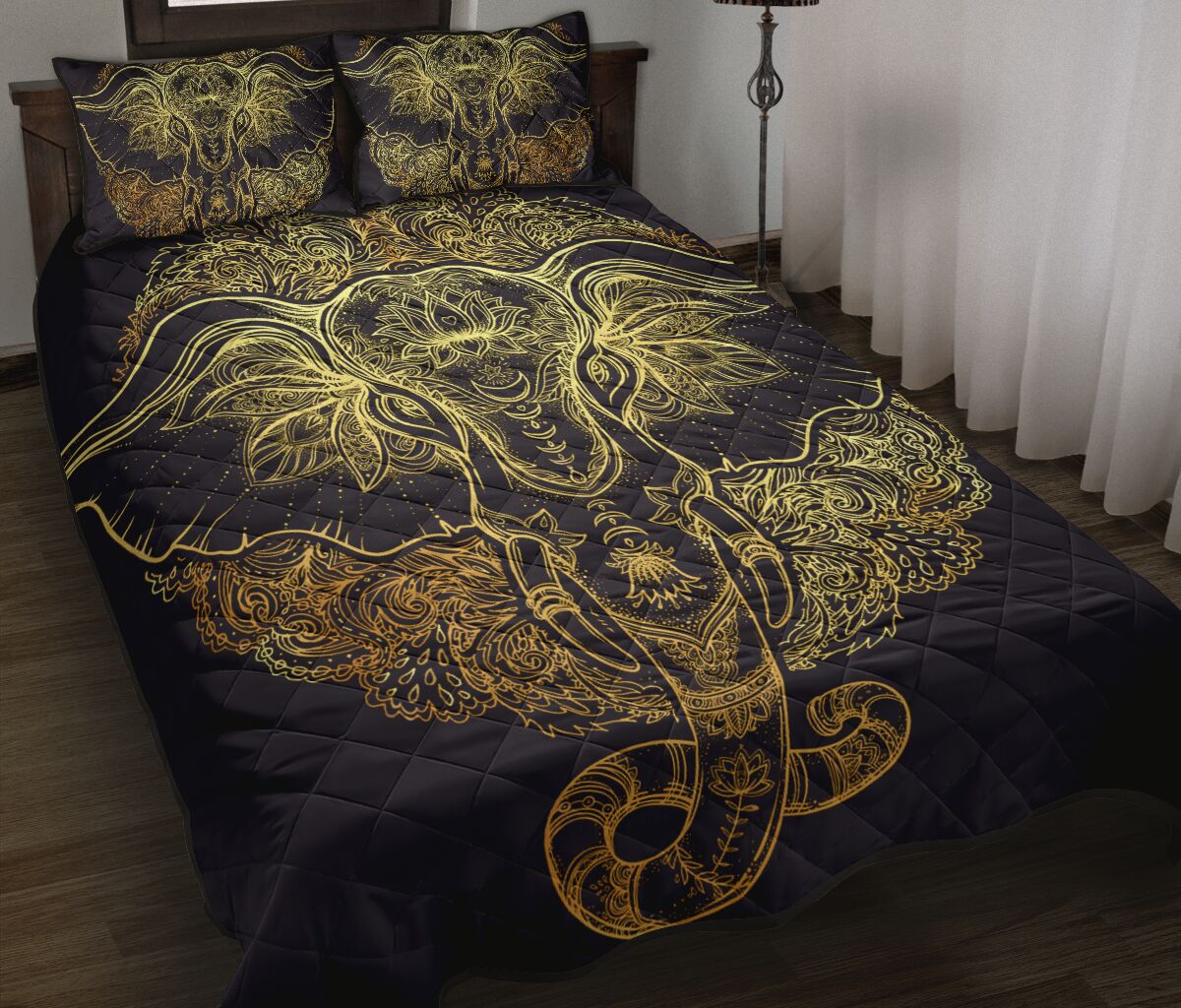 Elephant Tribal Mandala Qbs Quilt Bedding Set Bedroom Decoration Twin/Queen/King Size Bedding