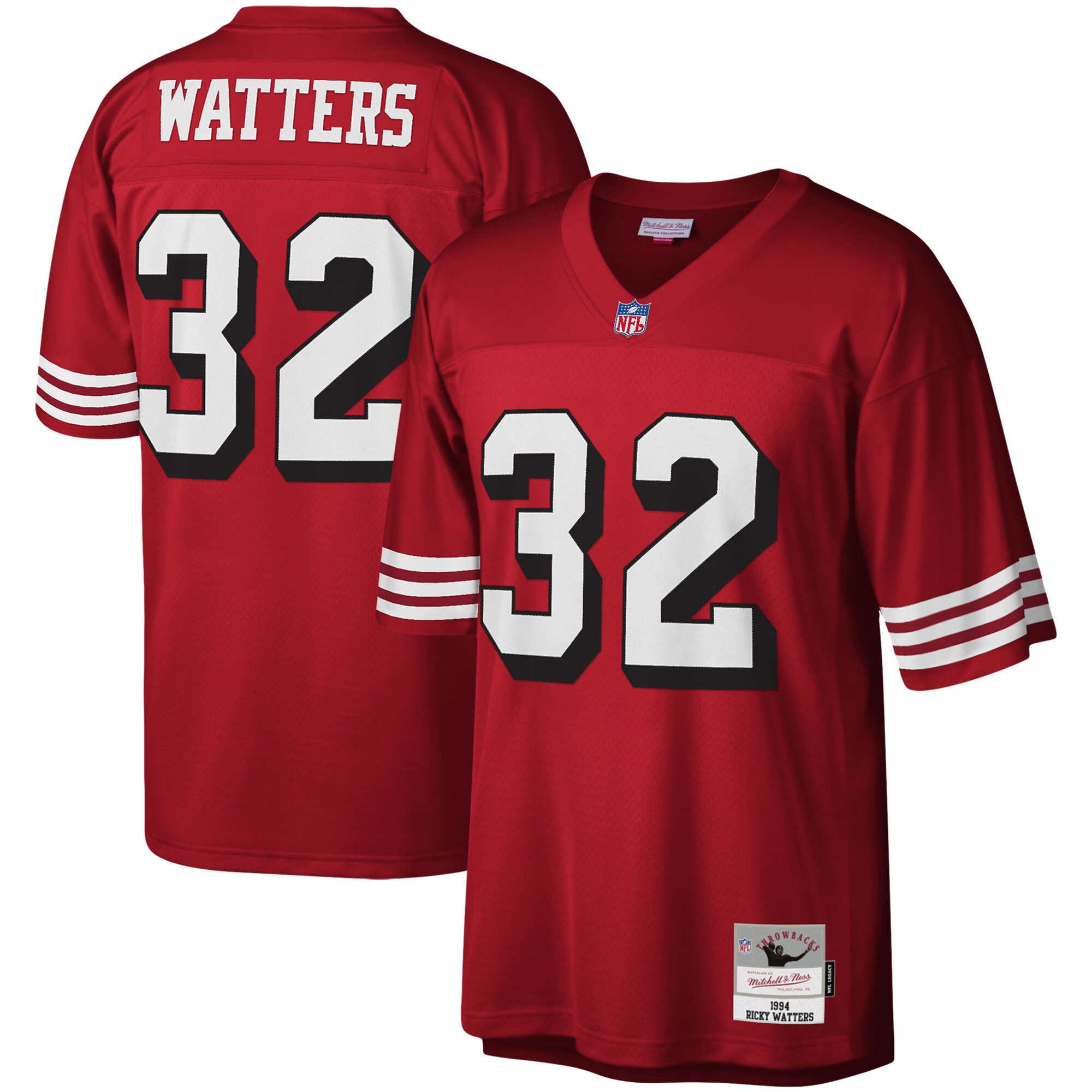 Men’s San Francisco 49ers Ricky Watters Mitchell & Ness Scarlet Legacy Jersey