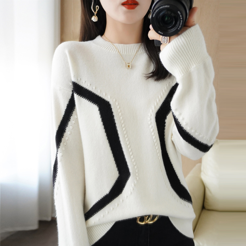 Women’s Knitted Cashmere Sweater Women’s Sweater Pullover Loose Women’s Cashmere Sweater 2022 Winter Warm Women’s Sweater alx