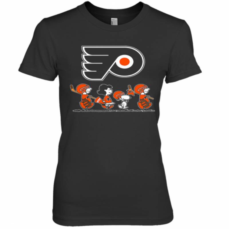 The Peanuts Philadelphia Flyers Hockey Logo Premium Women's T-Shirt