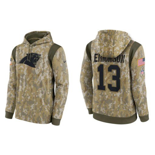 Carolina Panthers Camo 2021 Salute To Service Veterans Day Therma Pullover Hoodie