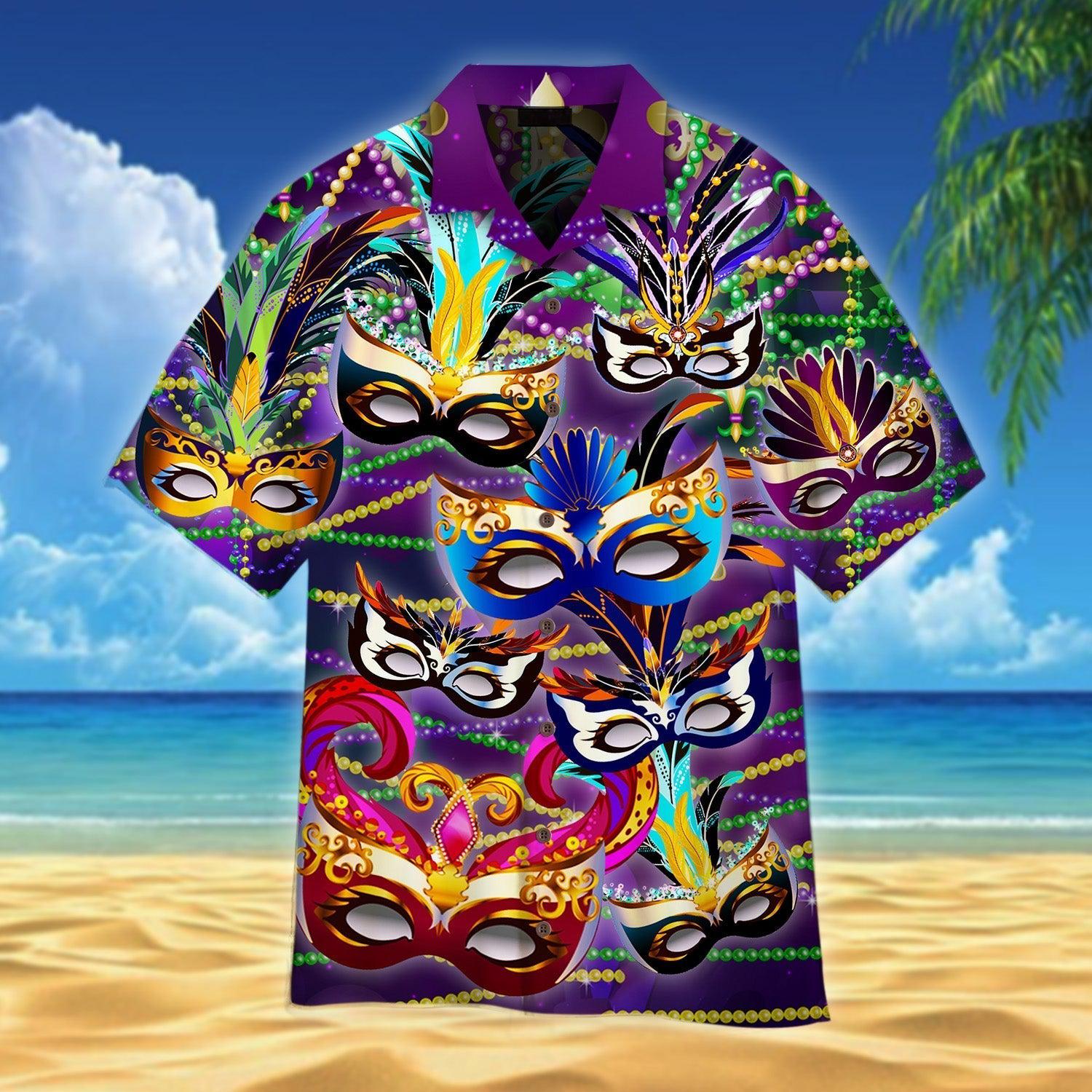 Here For The Masks Mardi Gras Hawaii Shirt Men Women Ha36270