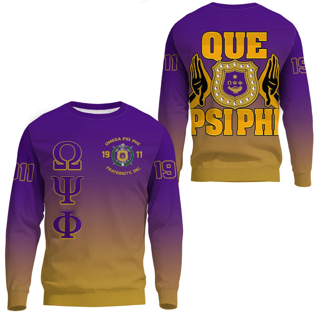 Africa Zone Sweatshirt – Omega Psi Phi Gradient Sweatshirts A31