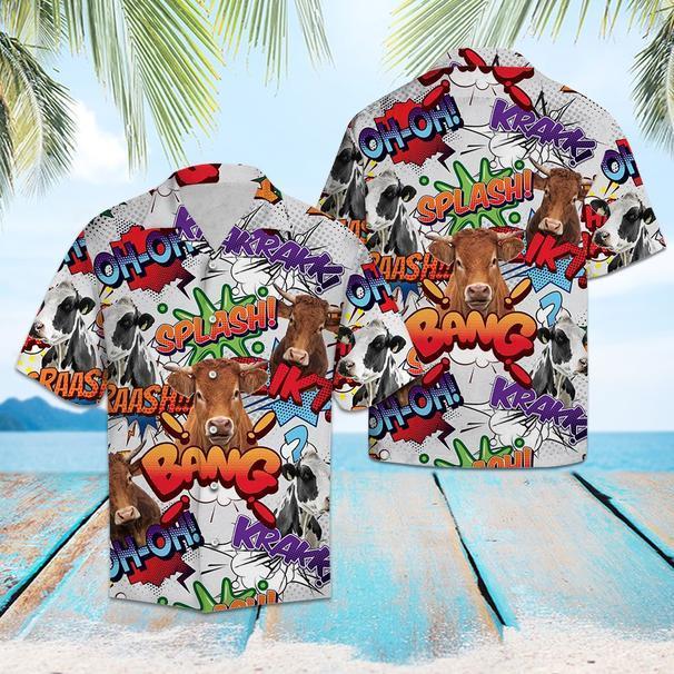 Cow Pop Art Hawaii Shirt Ha60939