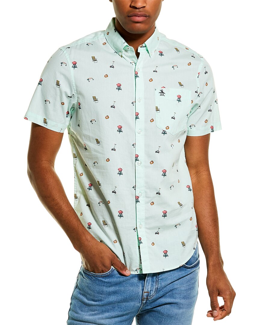 Original Penguin Grill Motif Woven Shirt