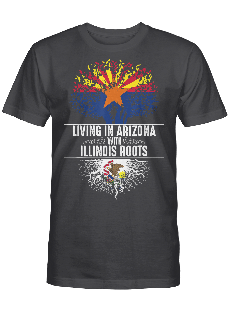 AmazeStyleZ Santa’s Reindeer, Ugly Christmas Sweater, Christmas Gift Ideas, Arizona Home Illinois Roots State Tree Flag Shirt Love Gift