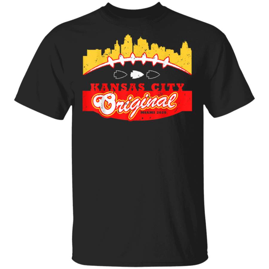 KS Kansas City Original Miami Bound 2020 Skyline Apparel TShirt Kansas City Football T-Shirt