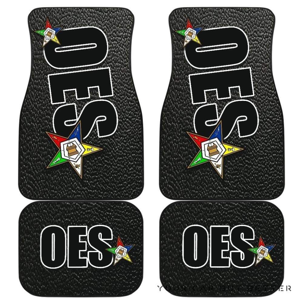 Oes 4Pc Ft Bk Car Suv Floor Mats 5318Aa Black 232205 Personalized Car Seat Cover Custom Print