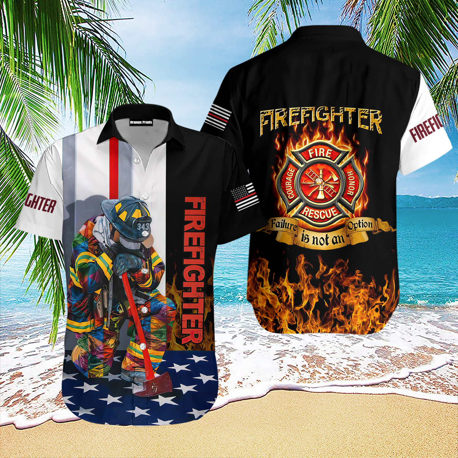 Firefighter Flag Hawaii Shirt For Men And Women Ha74611