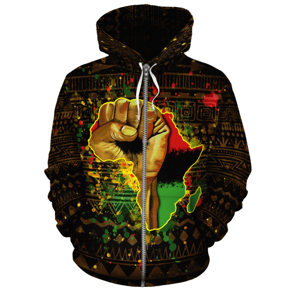 Greek Life Blm Hoodie – Black Power Zip Hoodie