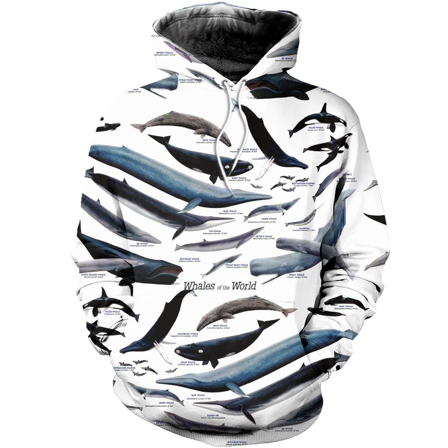 3D All Over Printed Whales Of The World Art Shirts and Shorts