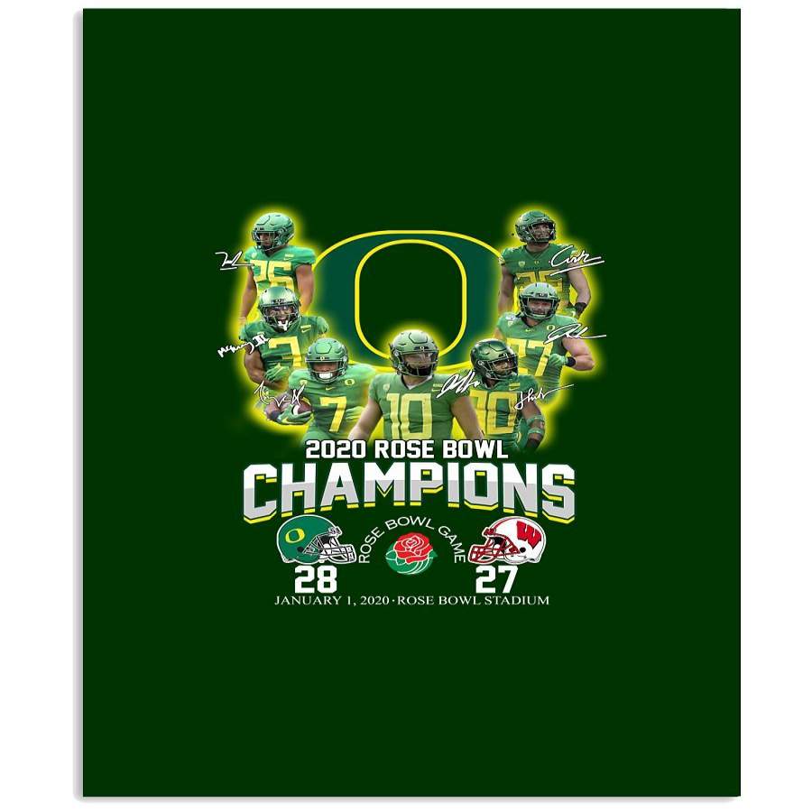 2020 Rose Bowl Champions Ohio State Oregon Vertical Poster Poster Art