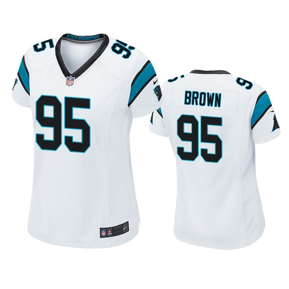 Carolina Panthers Derrick Brown White 2020 NFL Draft Game Jersey