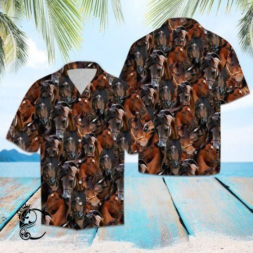 Beach Shirt Get Here Arabian Horse Hawaiian Shirt- Chillicothemall