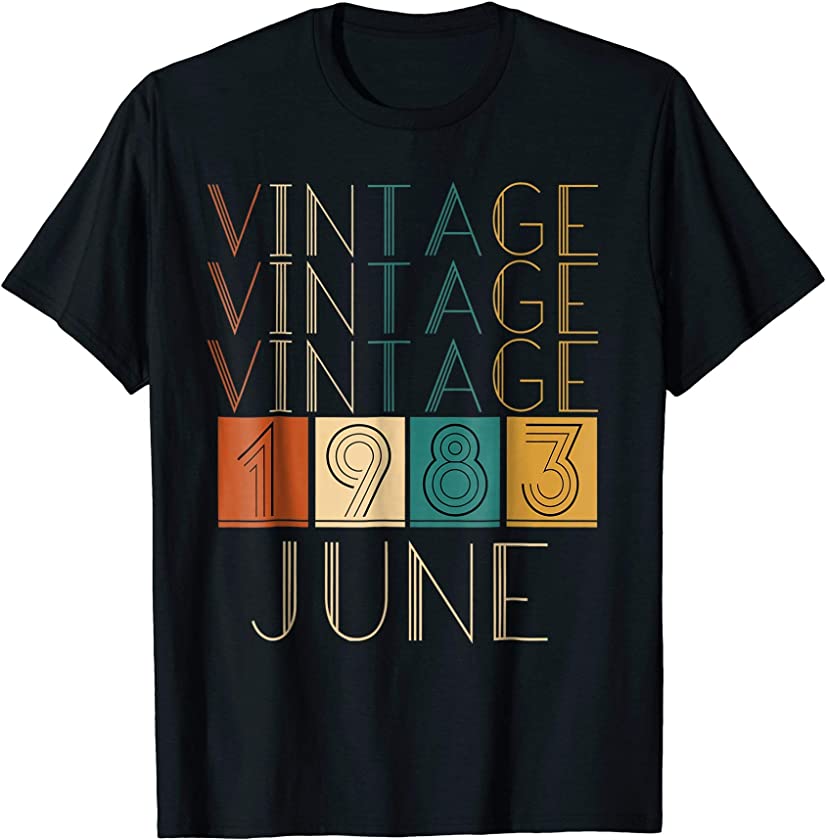 Vintage Retro June 1983 Tshirts