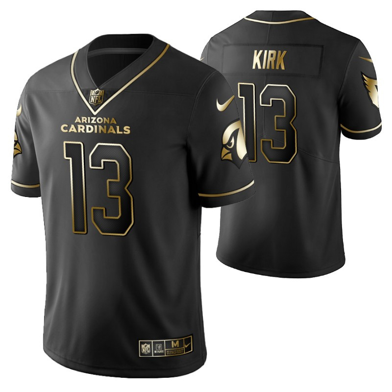 Arizona Cardinals Christian Kirk 13 2021 NFL Golden Brandedition Black Jersey Gift For Cardinals Fans