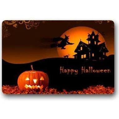 Happy Halloween Pumpkin Witch Bat Moon House Halloween Doormat Indoor And Outdoor Mat Entrance Rug Funny Home Decor Closing Gift Gift For Friend Family Gift Idea