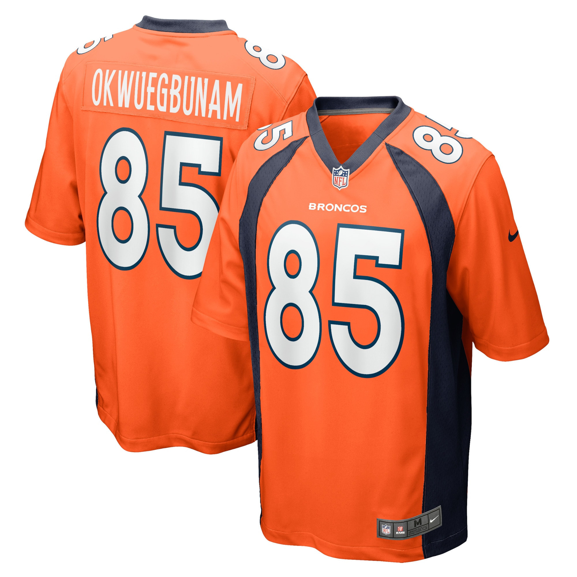 Albert Okwuegbunam Denver Broncos Game Jersey – Orange NFL