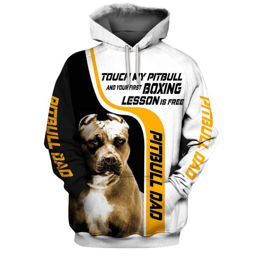 Touch my Pitbull – 3D Hoodie Full Printing