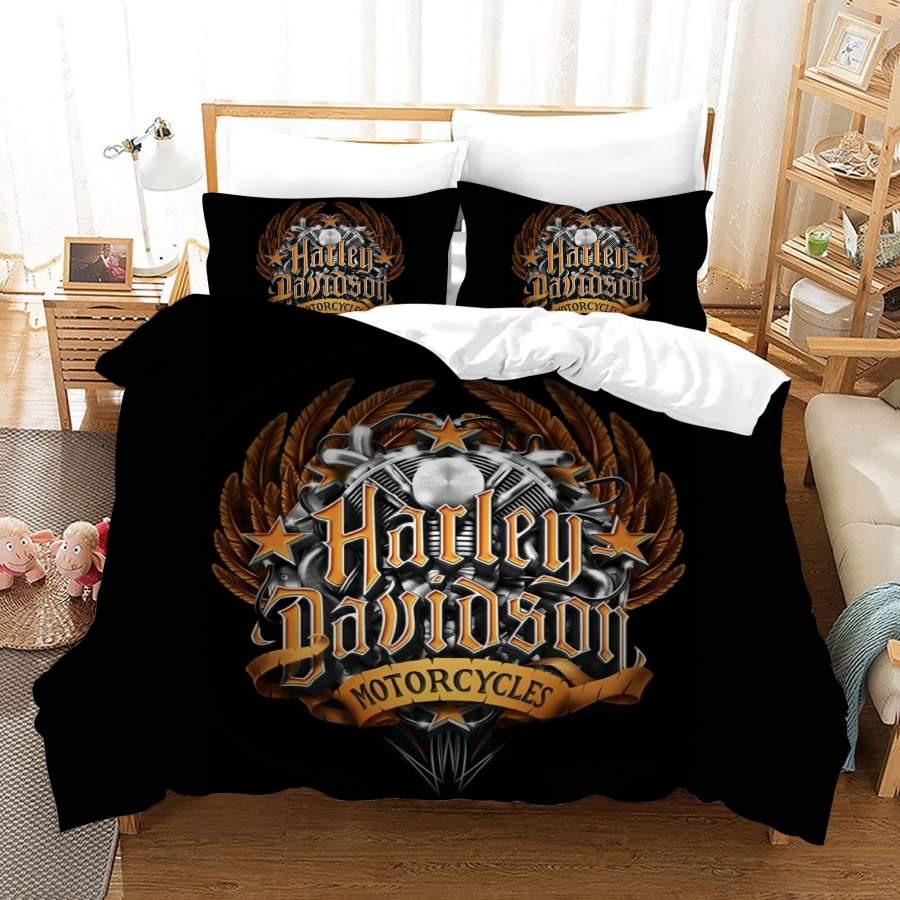 Motor Harley Davidson #12 Duvet Cover Quilt Cover Pillowcase Bedding Set Bed Linen Home Bedroom Decor