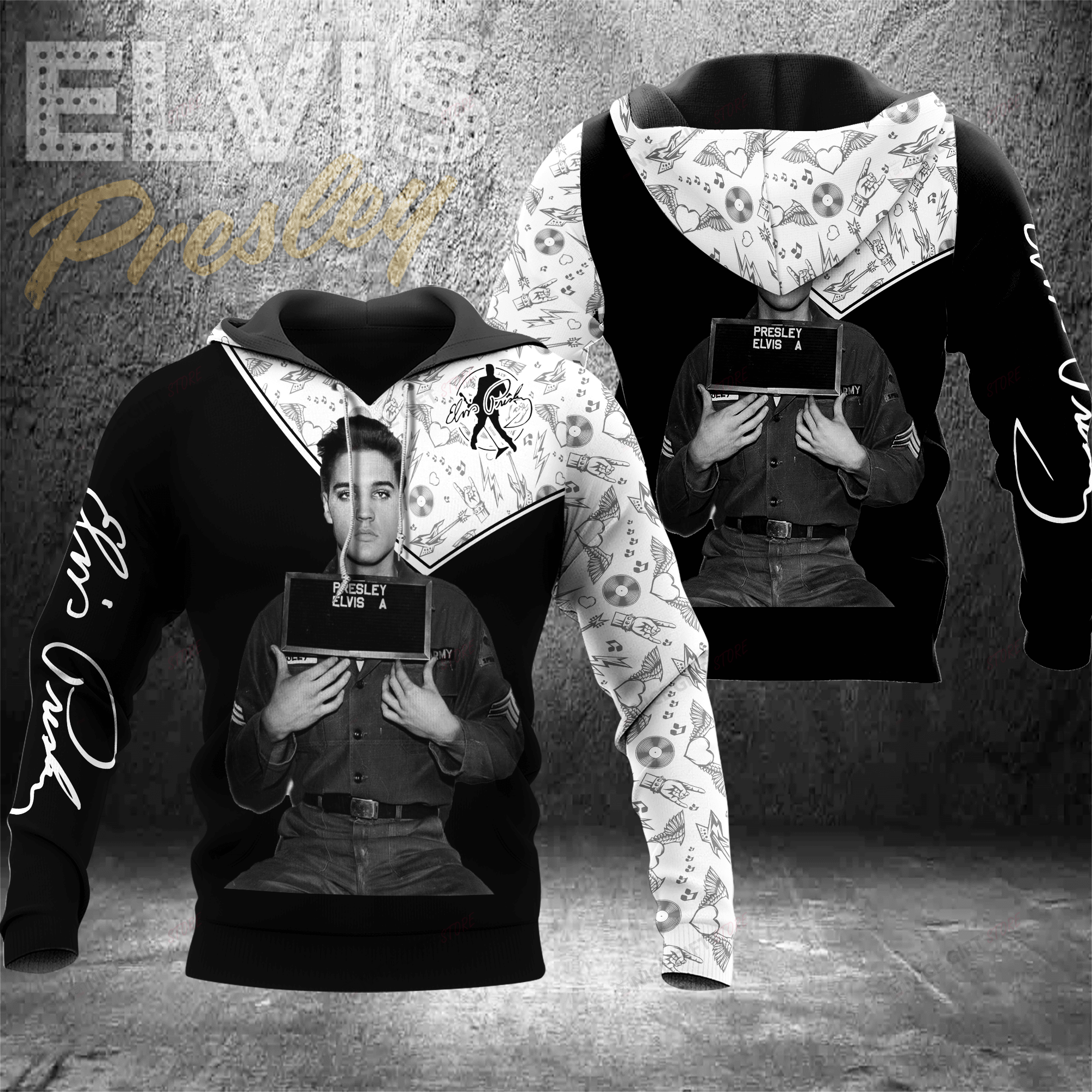 Elvis Presley Hoodie 3D 3Ho-N0F1