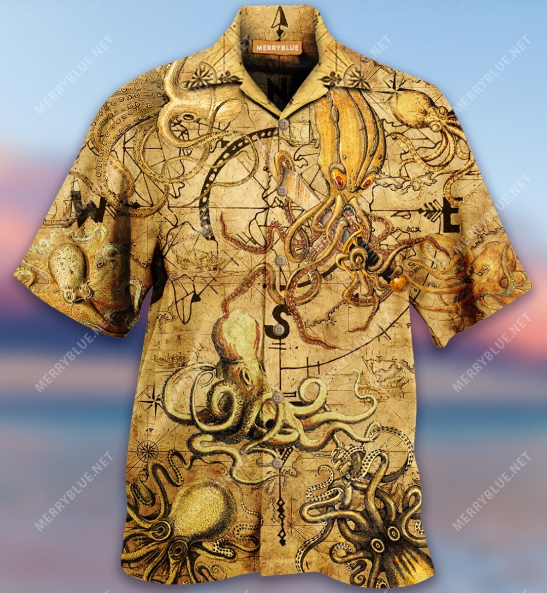 Octopus Hunting Treasure Unisex Hawaii Shirt Ha33241