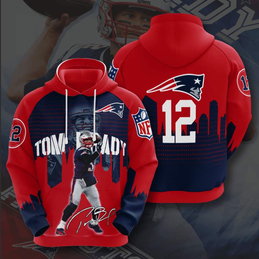 Tom Brady New England Patriots Hoodie 3D Style5025 All Over Printed