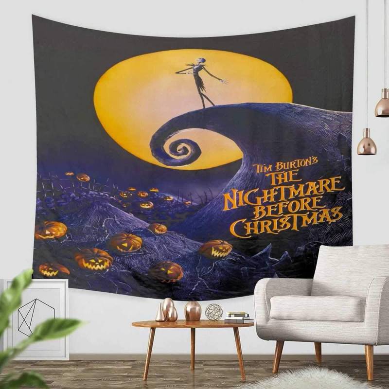 3D Custom The Nightmare Before Christmas Tapestry Throw Wall Hanging Bedspread