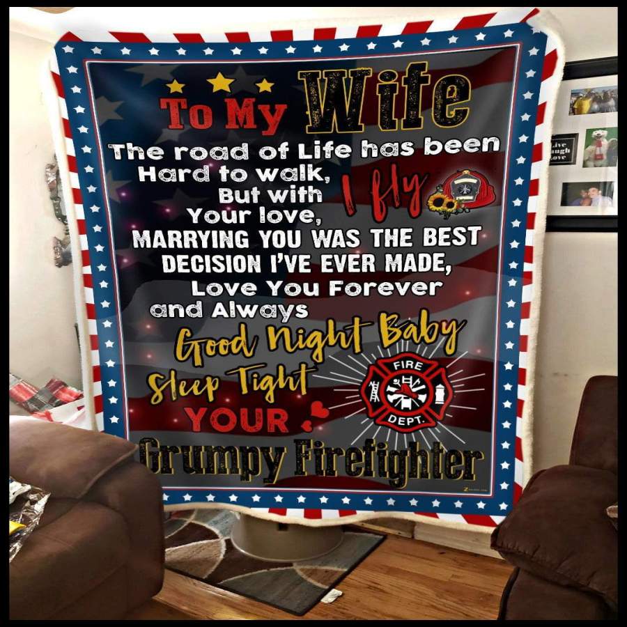 Blanket Firefighter Gift For Wife Love You Forever And Always