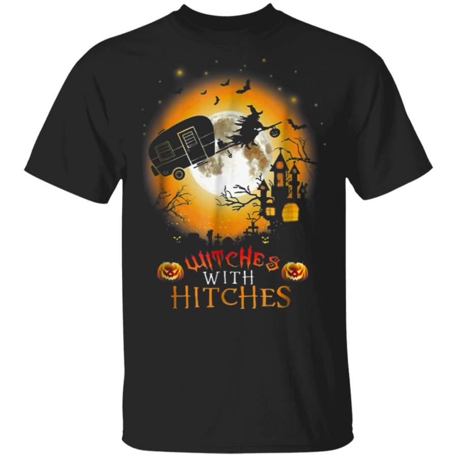 Witches with Hitches Funny Halloween T-Shirt T-Shirt