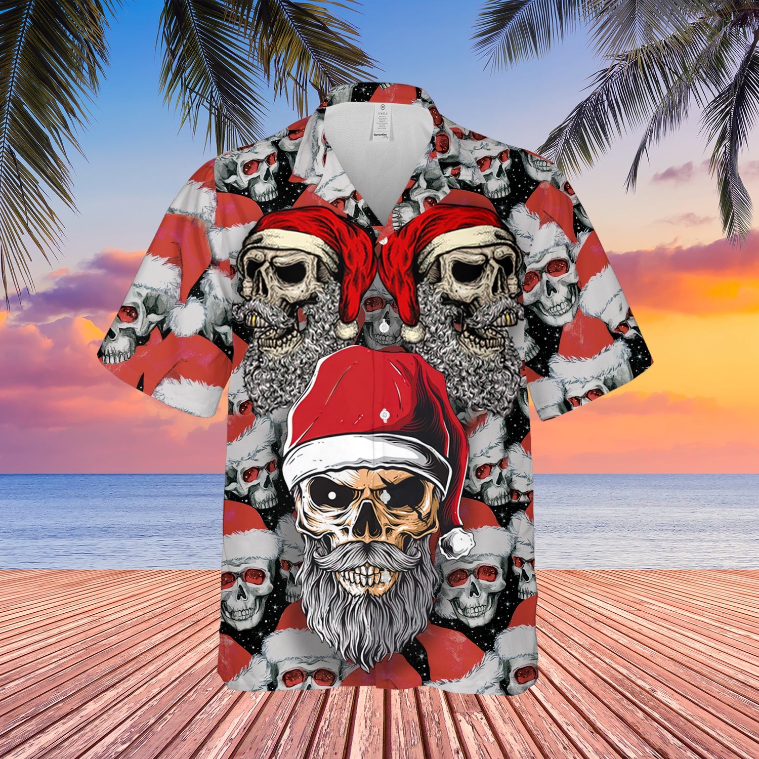 Santa Claus Skull Hawaii Lover Hawaii Shirt For Men Women Ha7467