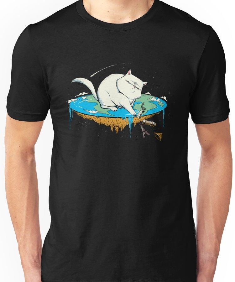 Flat Earth Cat shirt