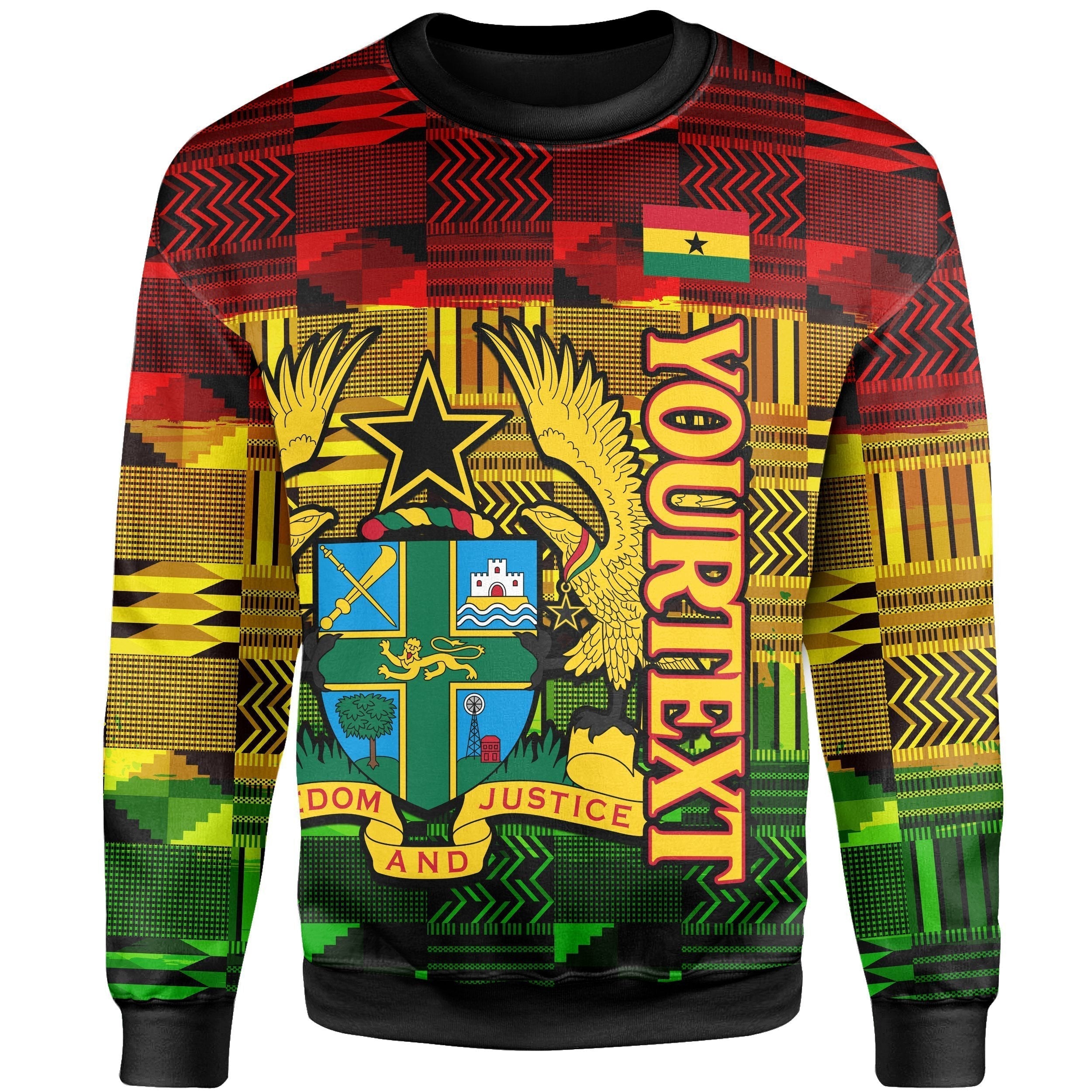 African Sweatshirt – Ghana Kente Customize Sweatshirt