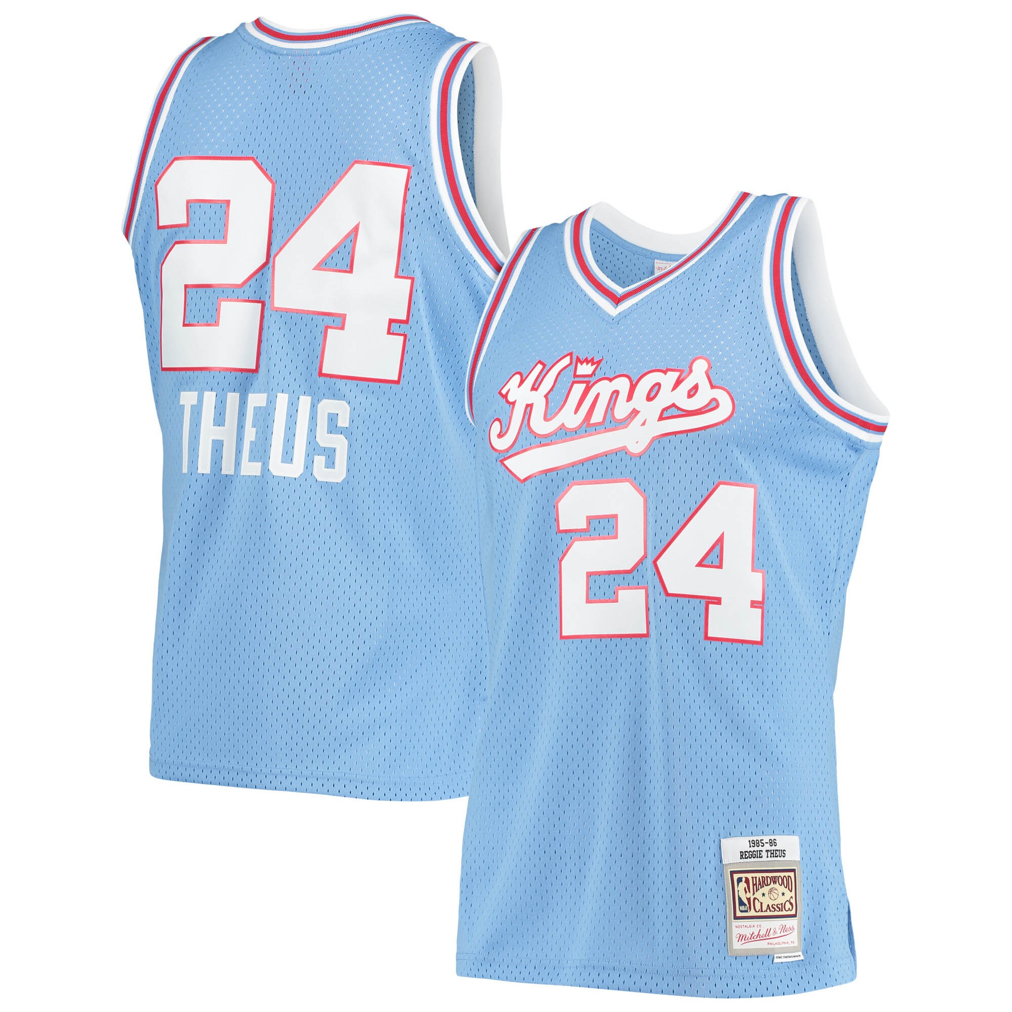 Reggie Theus Sacramento Kings Mitchell & Ness Hardwood Classics Swingman Jersey – Light Blue