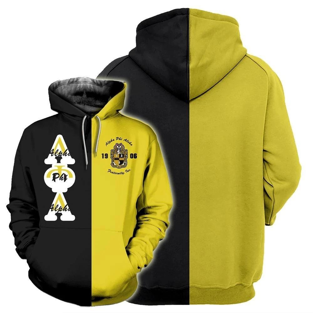 Fraternity Hoodie – Half Side Alpha Phi Alpha 1906 Pullover