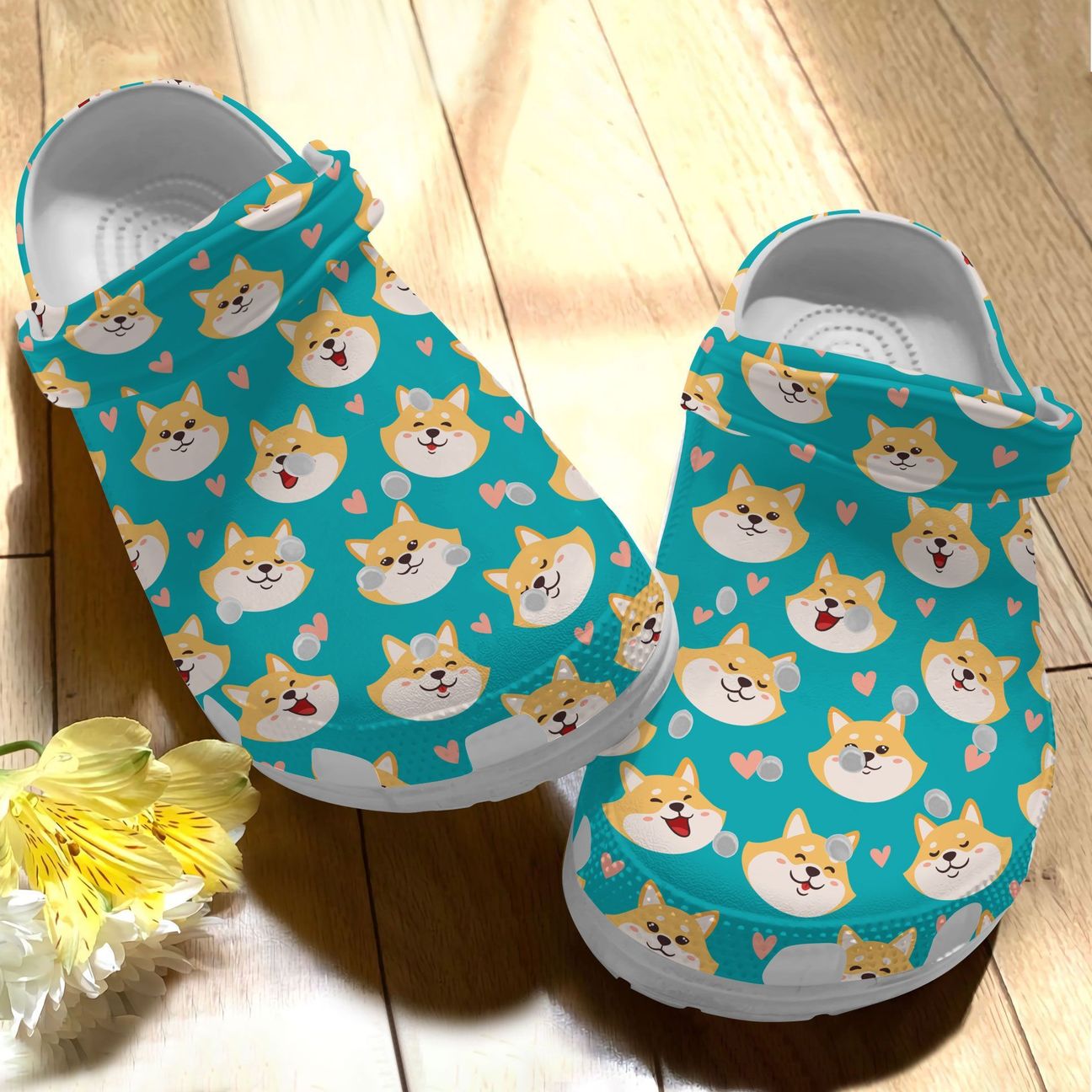 Akita Inu Personalize Clog, Custom Name, Text, Fashion Style For Women, Men, Kid, Print 3D Akita Smile