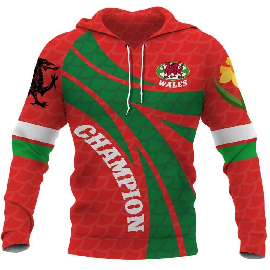 Wales Champion Rugby Hoodie NVD1061