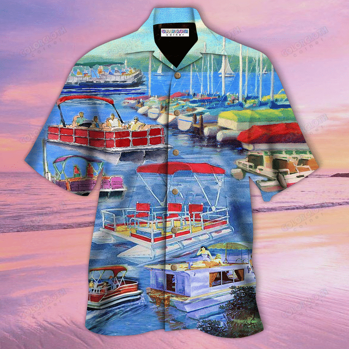 Pontoon Captain Like A Regular Only Cooler Unisex Hawaii Shirt Ha54371