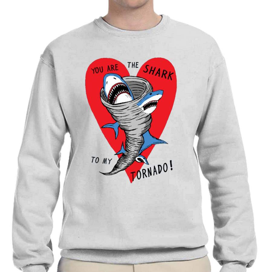 Shark To My Tornado Crew Neck Sweatshirt