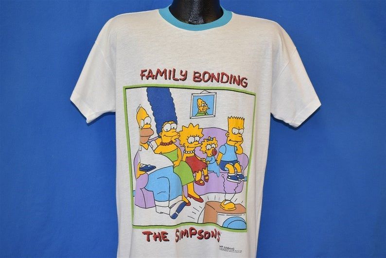 80S Simpsons Family Bonding Photo Shirt