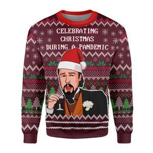 Celebrating Christmas During A Pandemic Ugly Christmas Sweater | Unisex | Full Size | Adult | Colorful | US3550